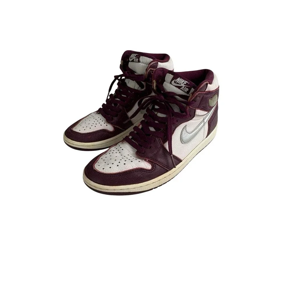 Jordan Air Jordan 1 Retro High OG Bordeaux Burgundy White 555088-611 NO INSOLES